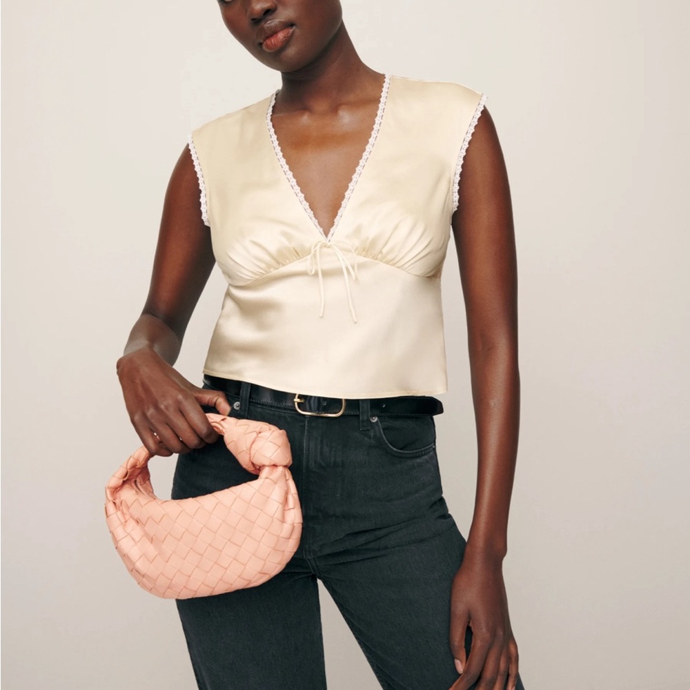 Reformation Cherry Silk top